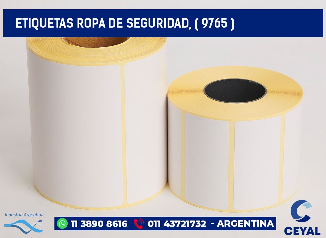 ETIQUETAS ROPA DE SEGURIDAD, ( 9765 )