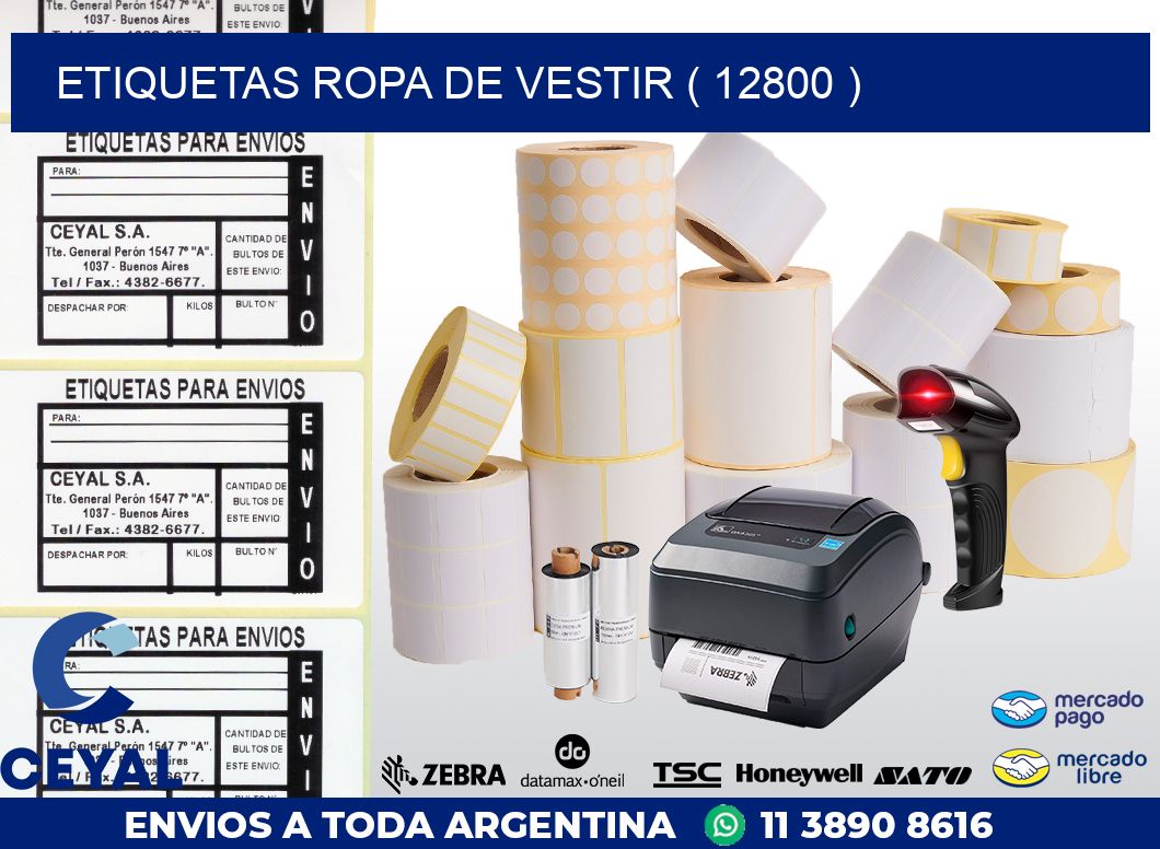 ETIQUETAS ROPA DE VESTIR ( 12800 )