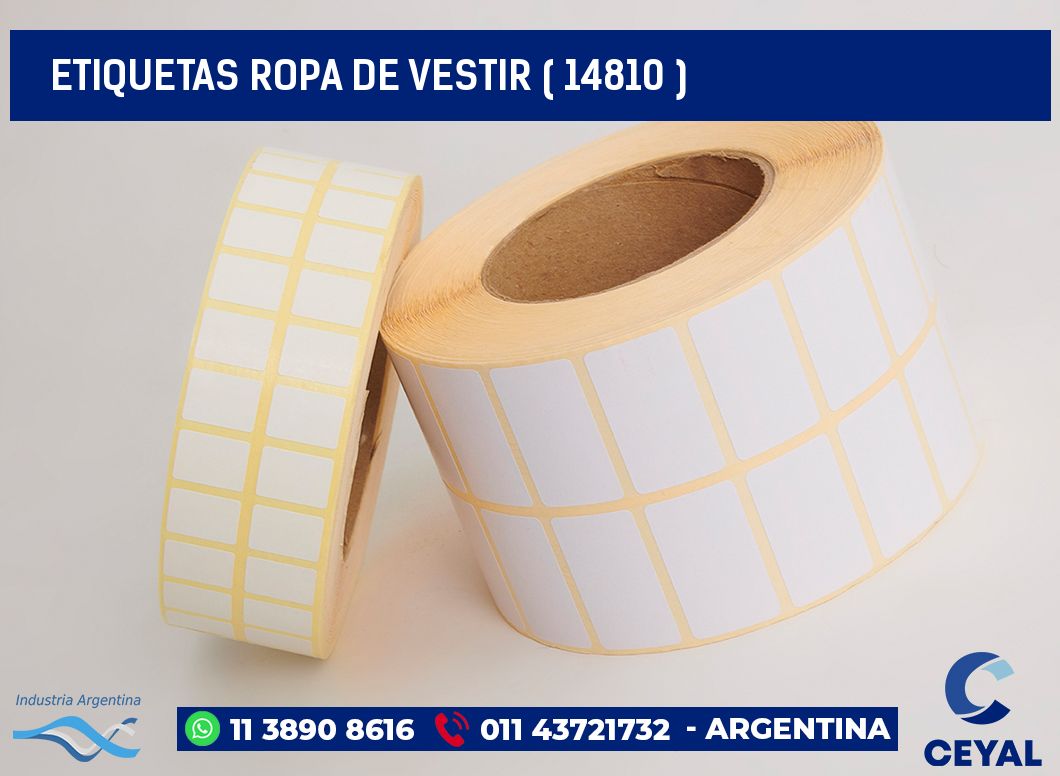 ETIQUETAS ROPA DE VESTIR ( 14810 )