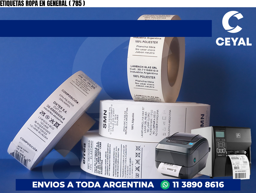 ETIQUETAS ROPA EN GENERAL ( 785 )