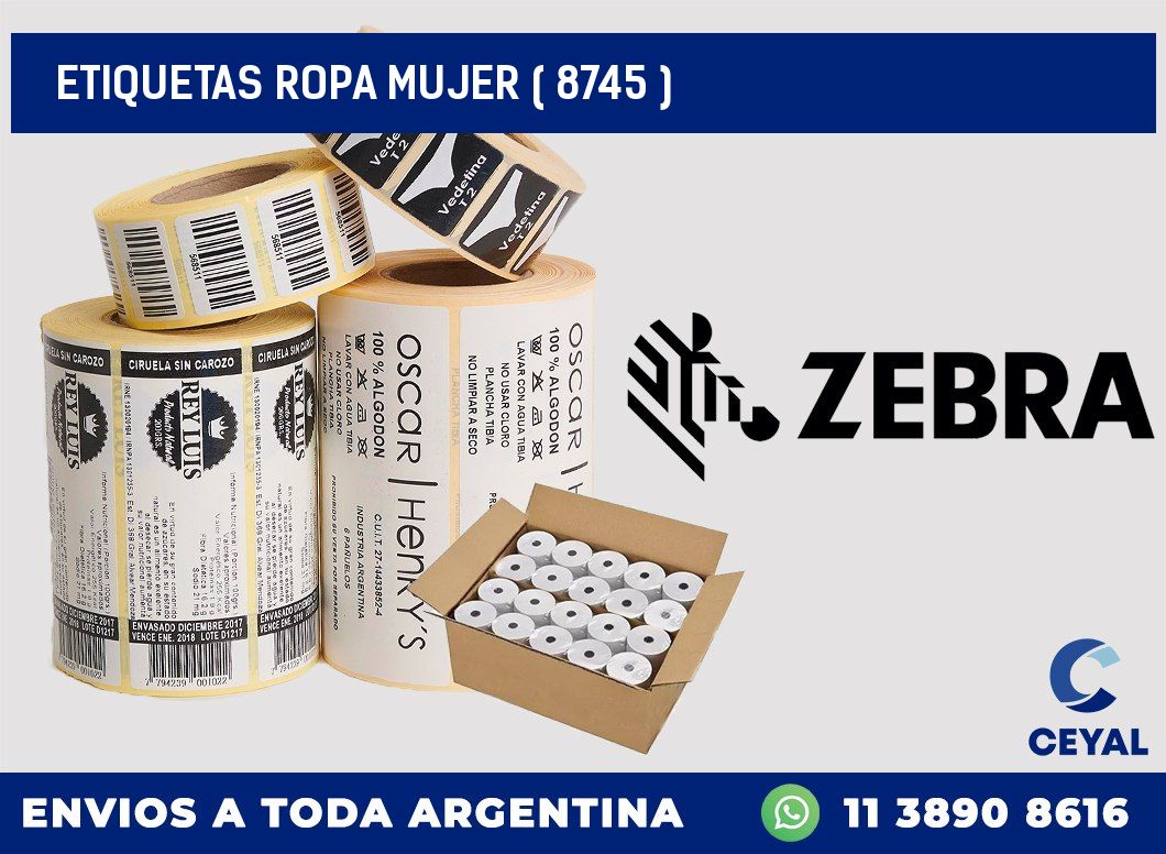 ETIQUETAS ROPA MUJER ( 8745 )