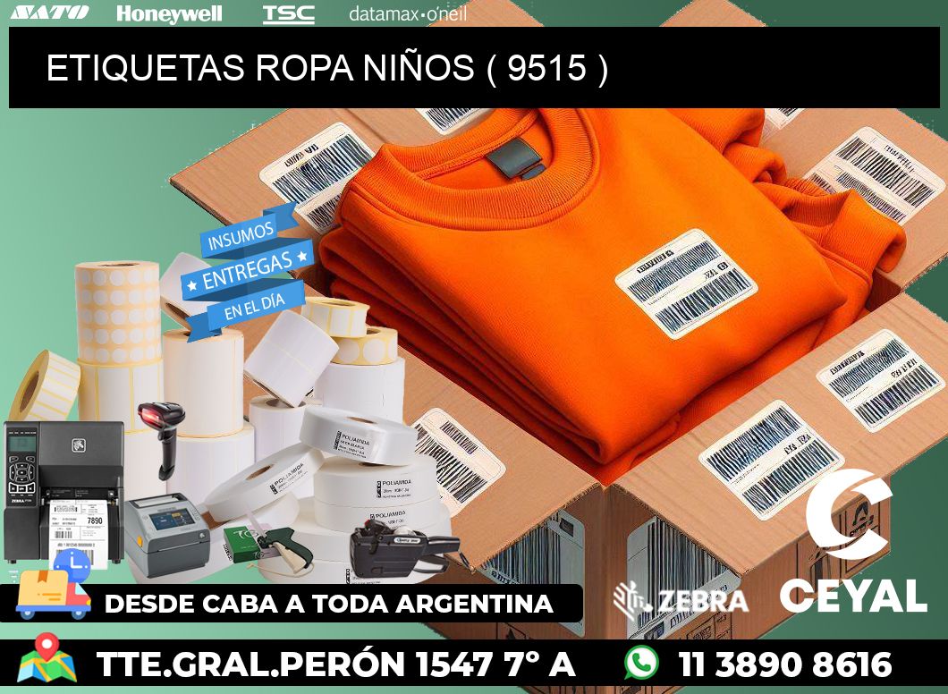 ETIQUETAS ROPA NIÑOS ( 9515 )