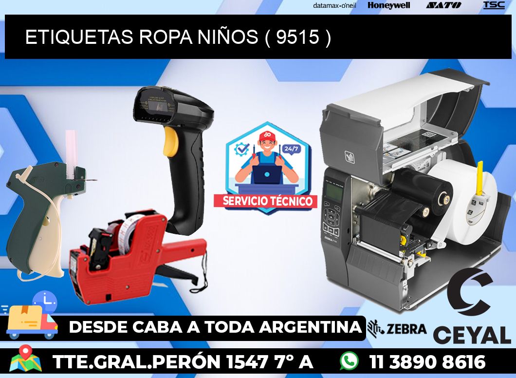 ETIQUETAS ROPA NIÑOS ( 9515 )