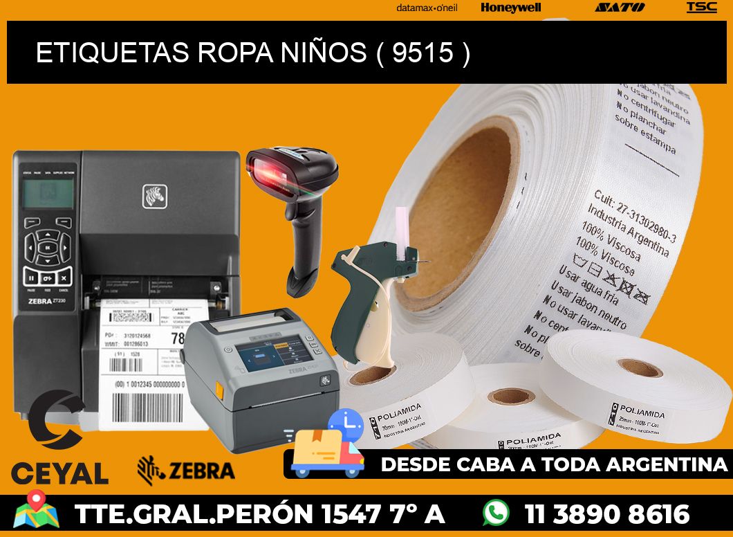 ETIQUETAS ROPA NIÑOS ( 9515 )