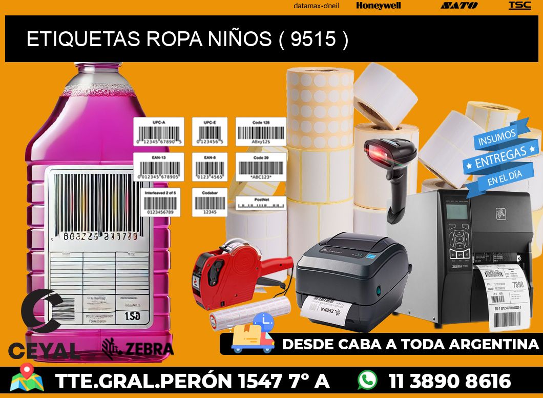 ETIQUETAS ROPA NIÑOS ( 9515 )