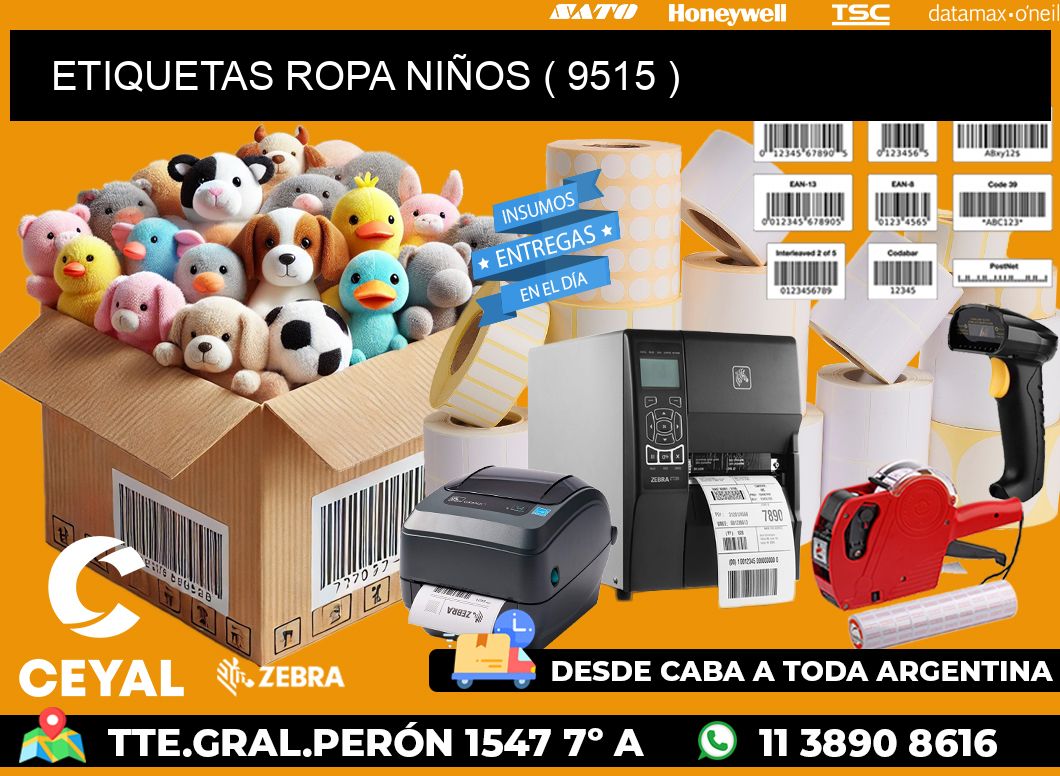 ETIQUETAS ROPA NIÑOS ( 9515 )