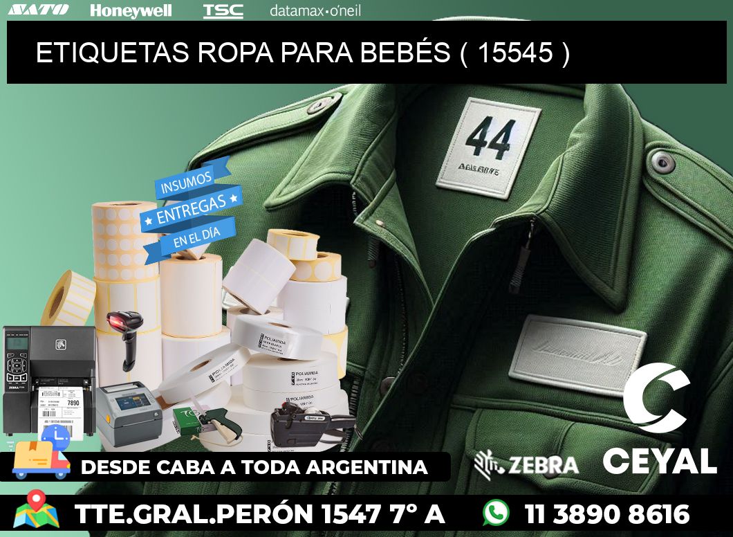 ETIQUETAS ROPA PARA BEBÉS ( 15545 )