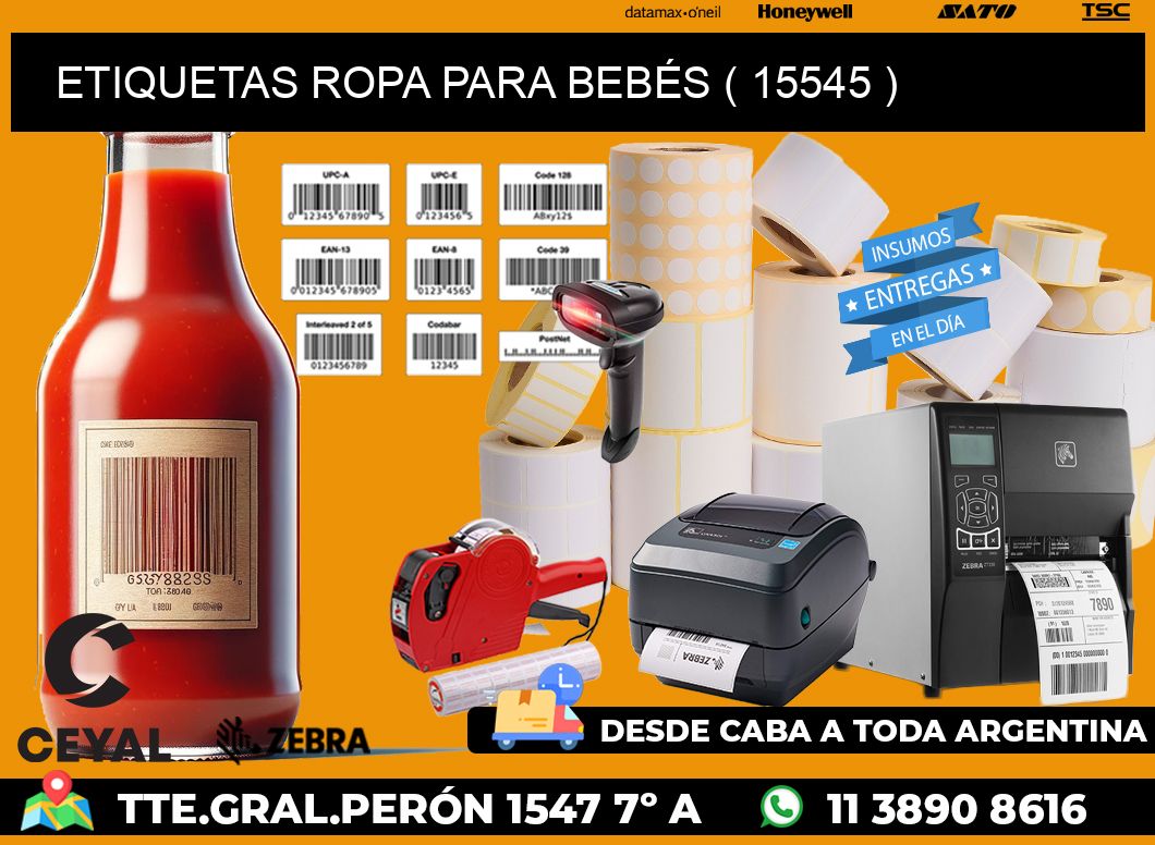 ETIQUETAS ROPA PARA BEBÉS ( 15545 )