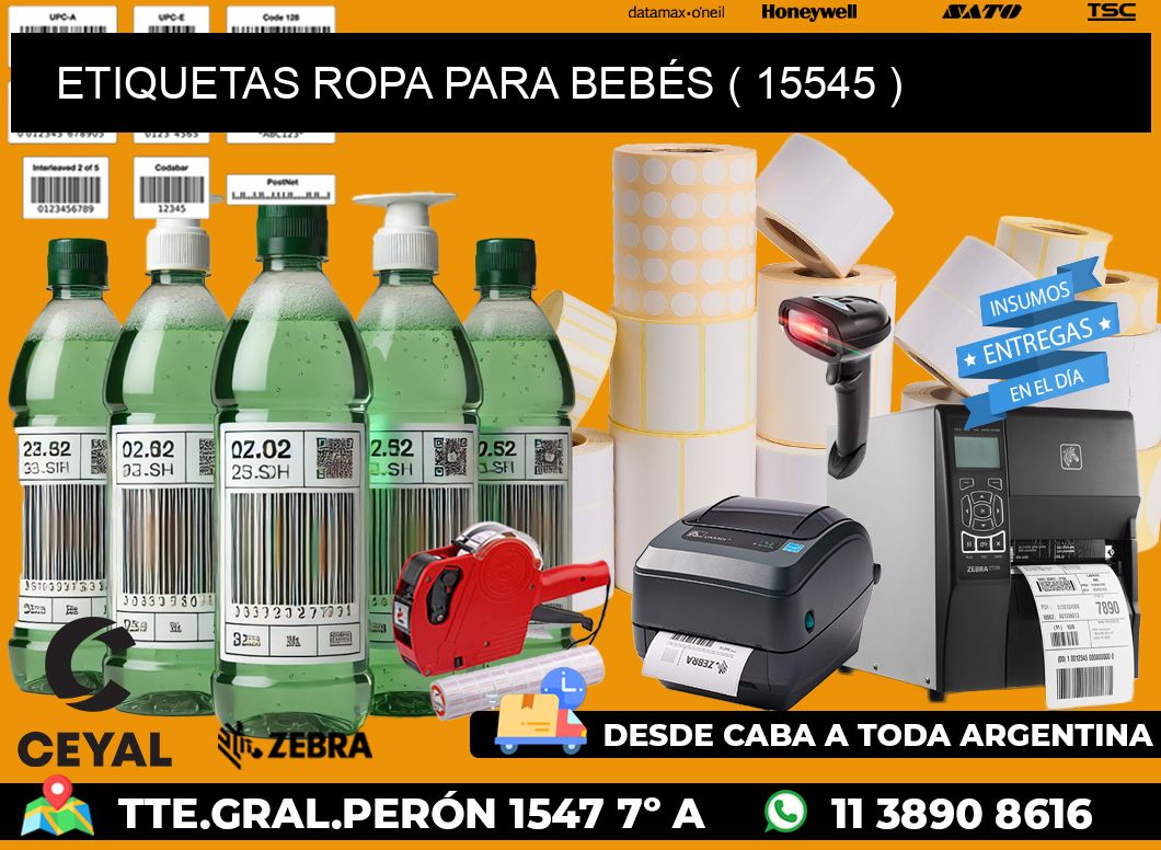 ETIQUETAS ROPA PARA BEBÉS ( 15545 )