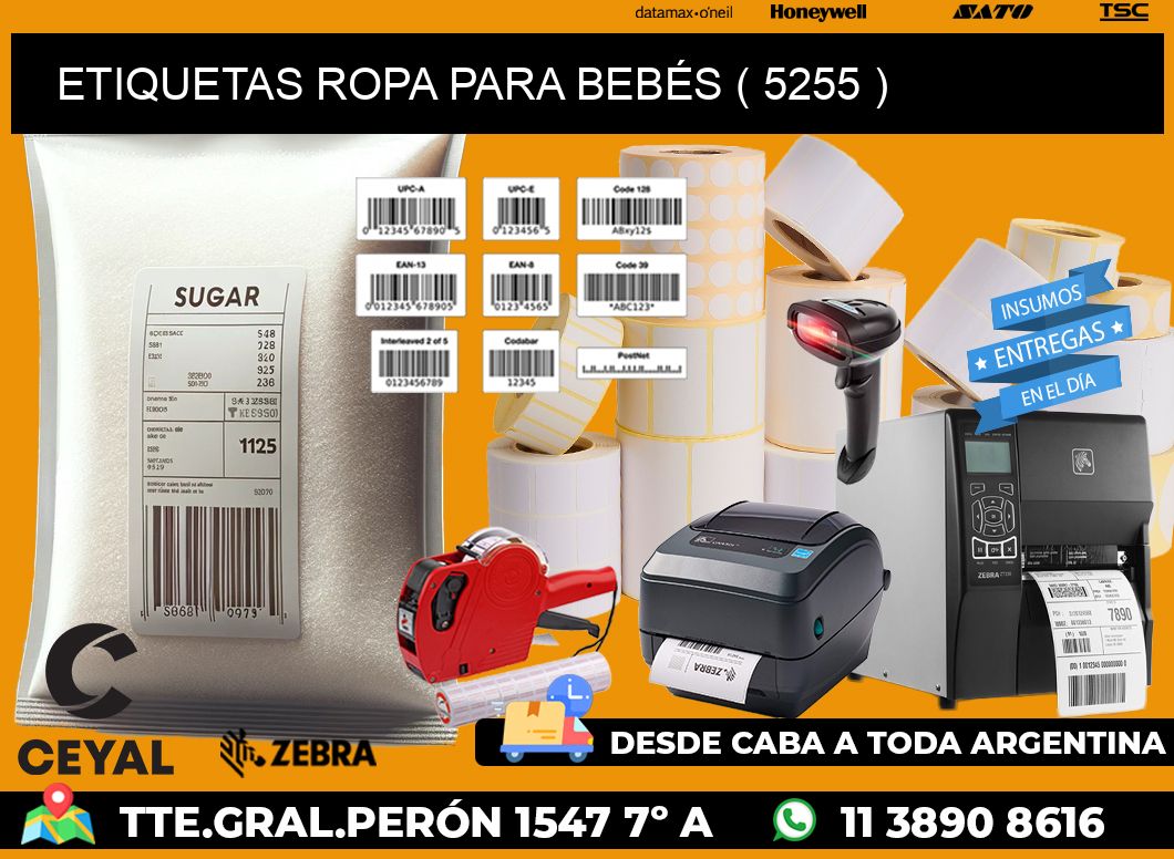ETIQUETAS ROPA PARA BEBÉS ( 5255 )
