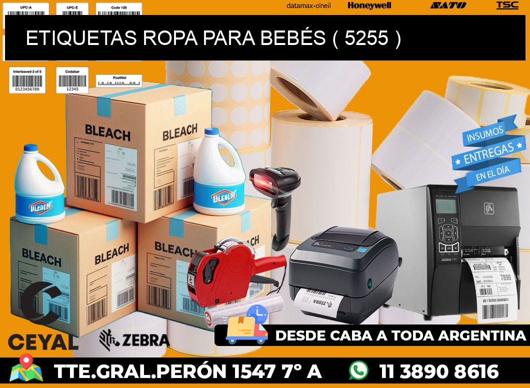 ETIQUETAS ROPA PARA BEBÉS ( 5255 )