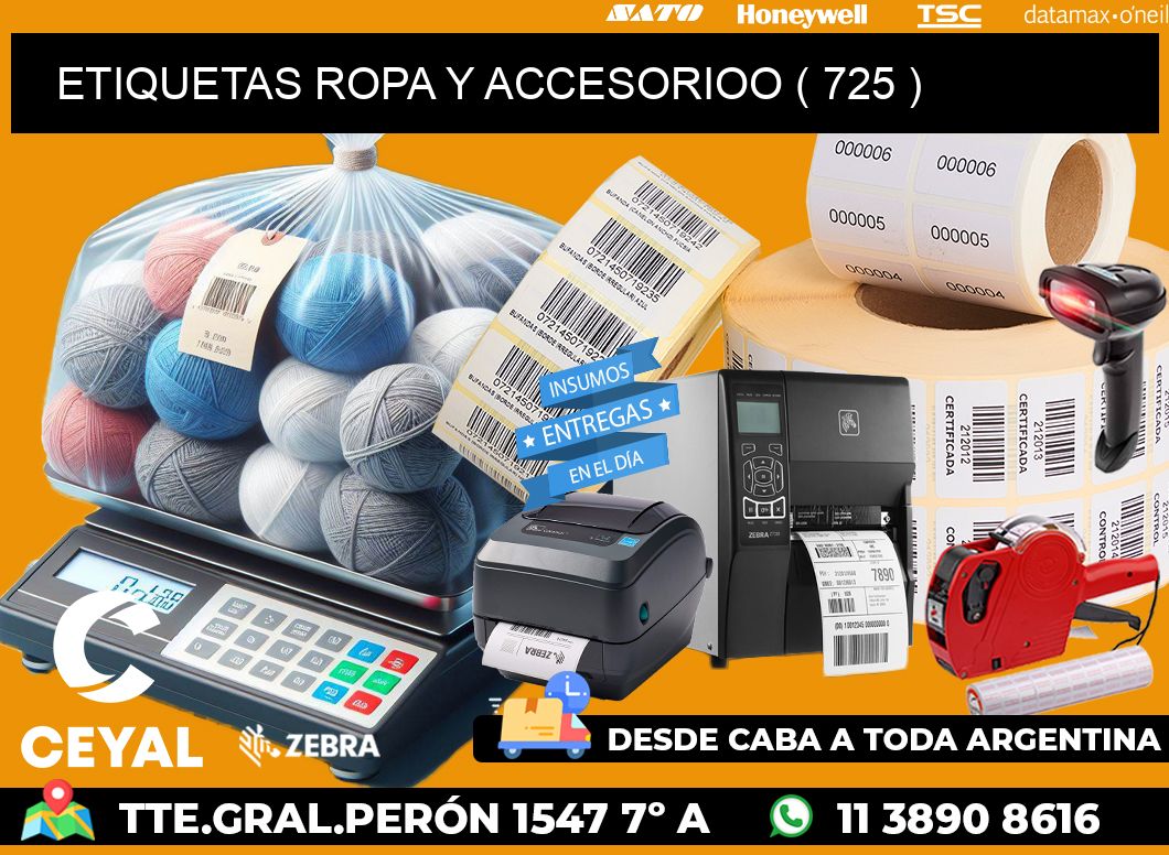 ETIQUETAS ROPA Y ACCESORIOO ( 725 )