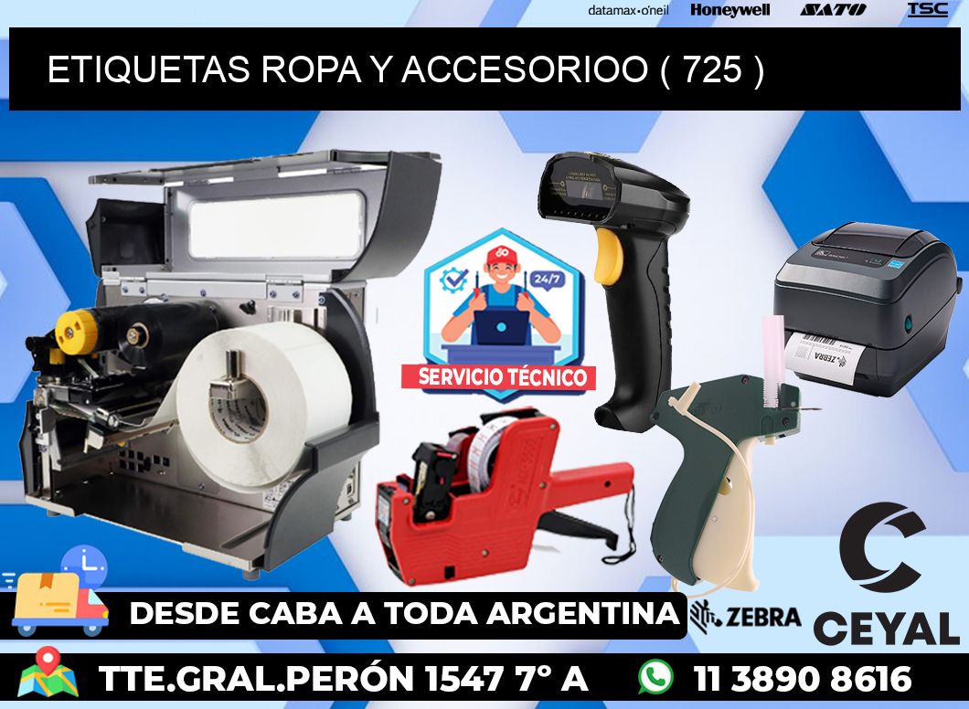 ETIQUETAS ROPA Y ACCESORIOO ( 725 )