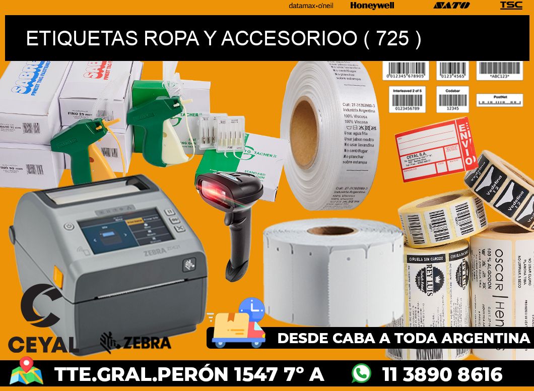 ETIQUETAS ROPA Y ACCESORIOO ( 725 )