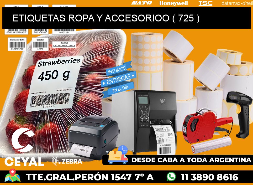 ETIQUETAS ROPA Y ACCESORIOO ( 725 )