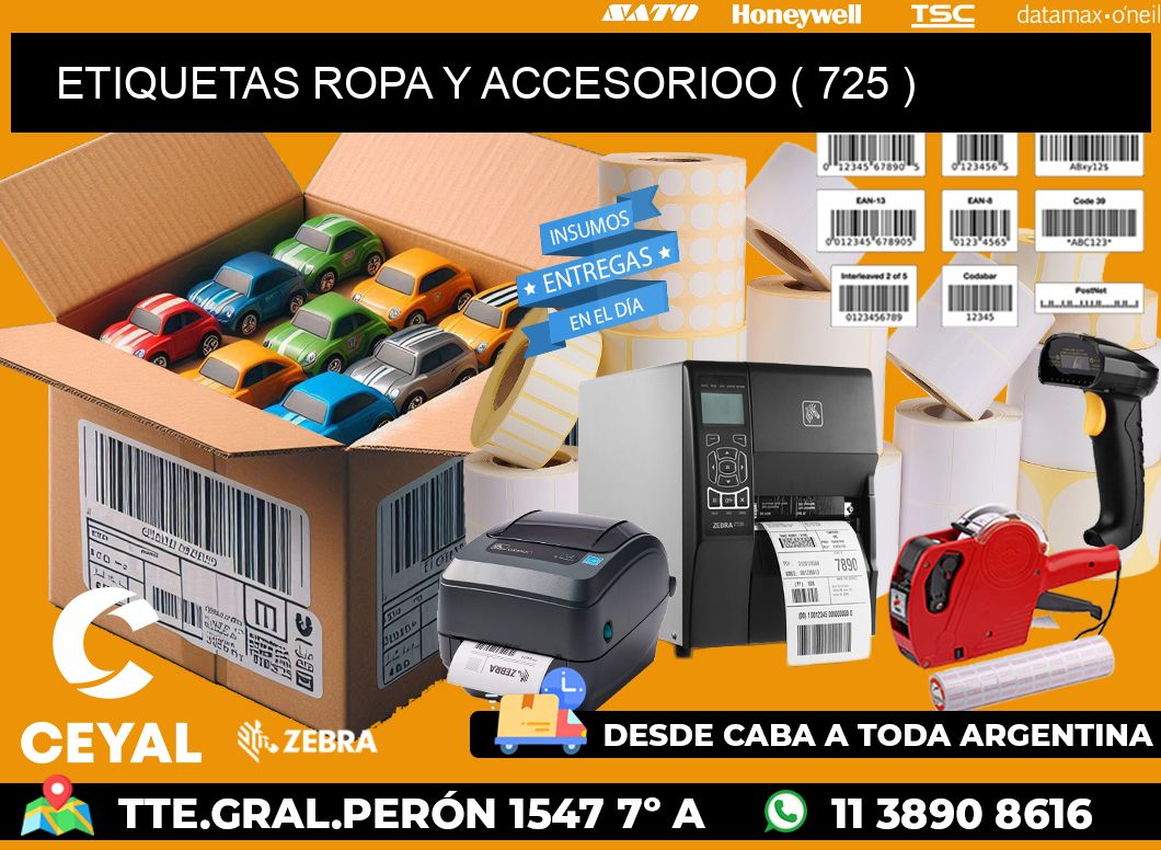 ETIQUETAS ROPA Y ACCESORIOO ( 725 )