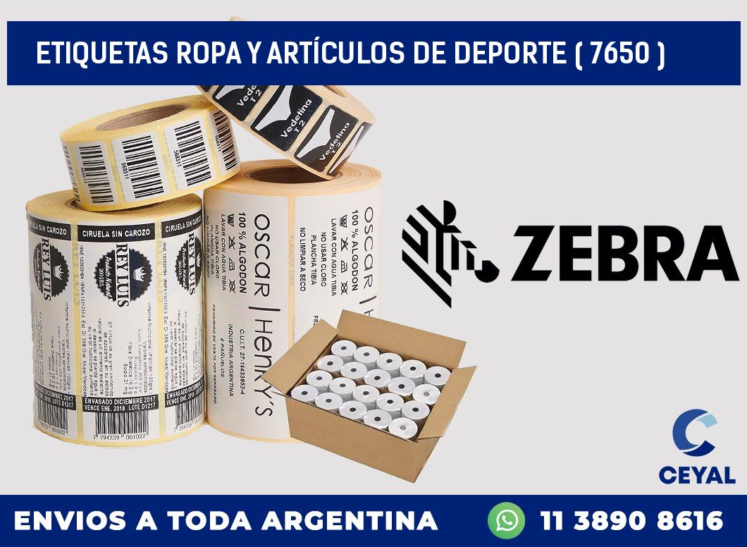 ETIQUETAS ROPA Y ARTÍCULOS DE DEPORTE ( 7650 )