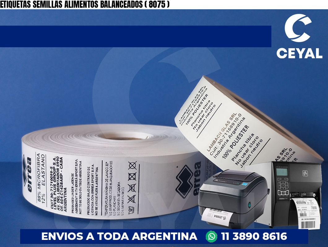 ETIQUETAS SEMILLAS ALIMENTOS BALANCEADOS ( 8075 )