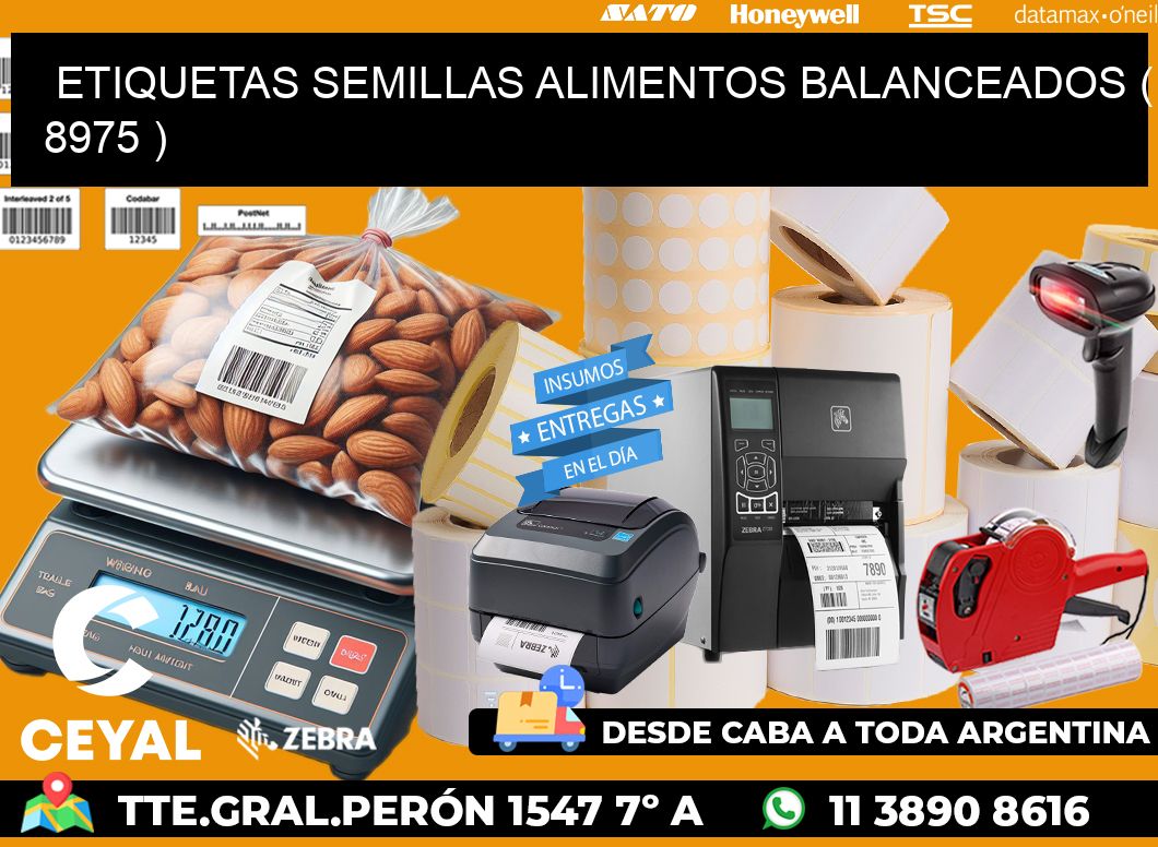 ETIQUETAS SEMILLAS ALIMENTOS BALANCEADOS ( 8975 )