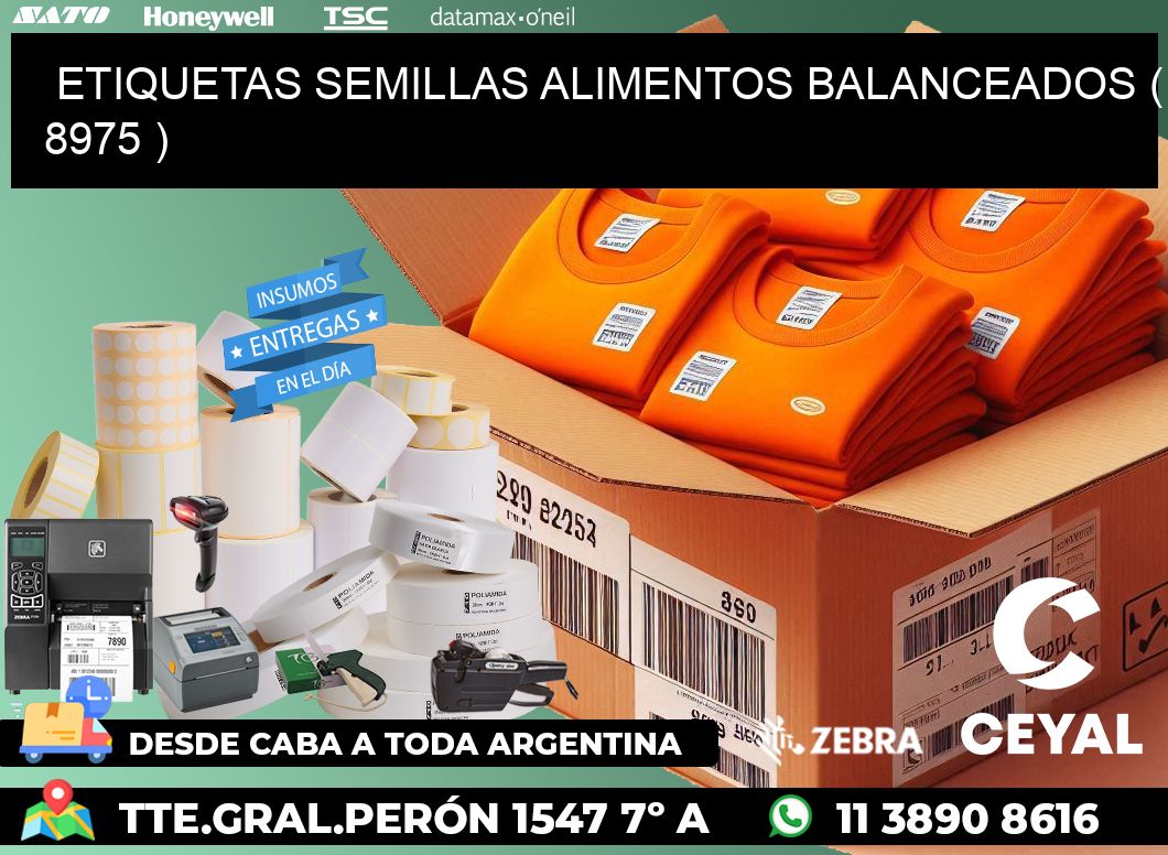 ETIQUETAS SEMILLAS ALIMENTOS BALANCEADOS ( 8975 )