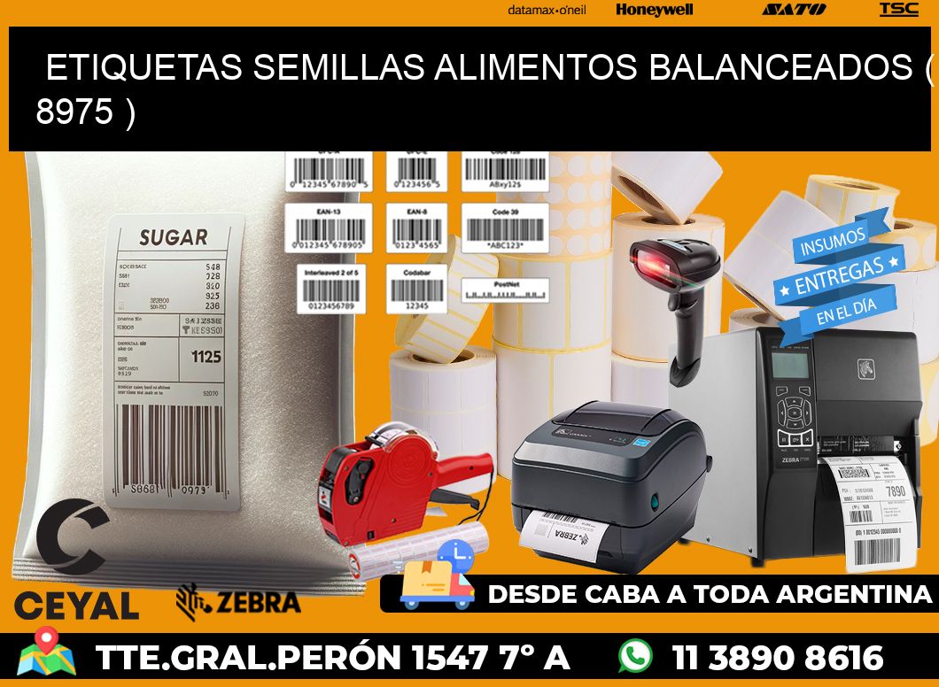 ETIQUETAS SEMILLAS ALIMENTOS BALANCEADOS ( 8975 )