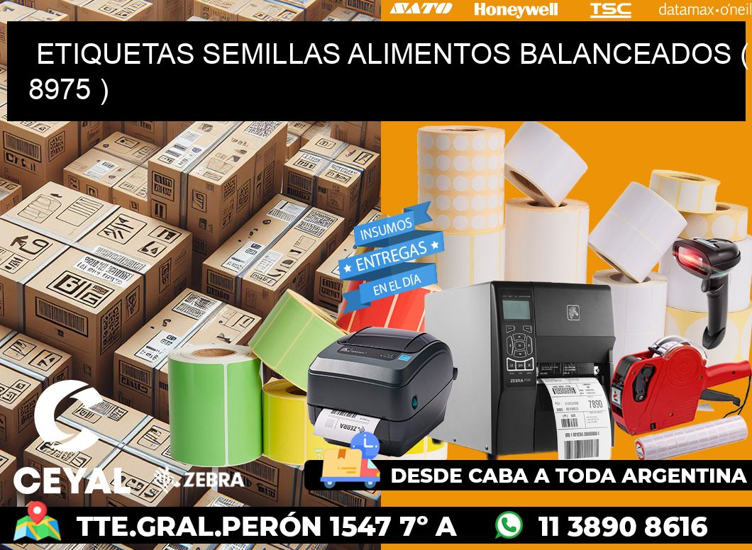 ETIQUETAS SEMILLAS ALIMENTOS BALANCEADOS ( 8975 )