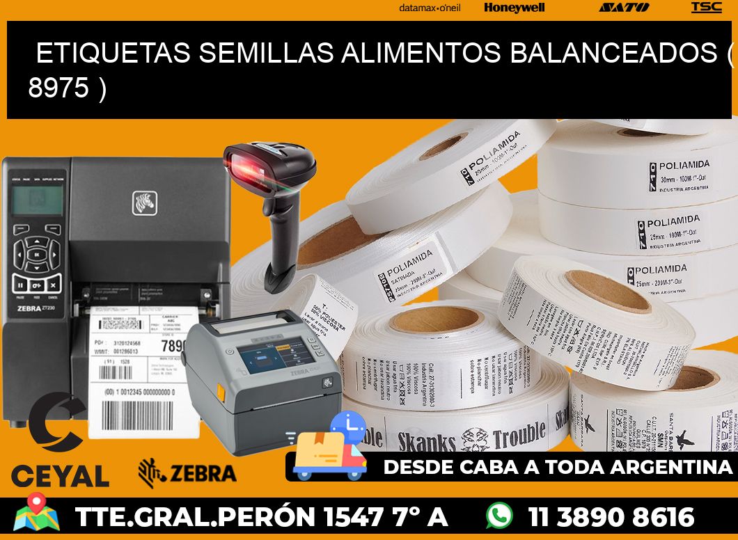 ETIQUETAS SEMILLAS ALIMENTOS BALANCEADOS ( 8975 )