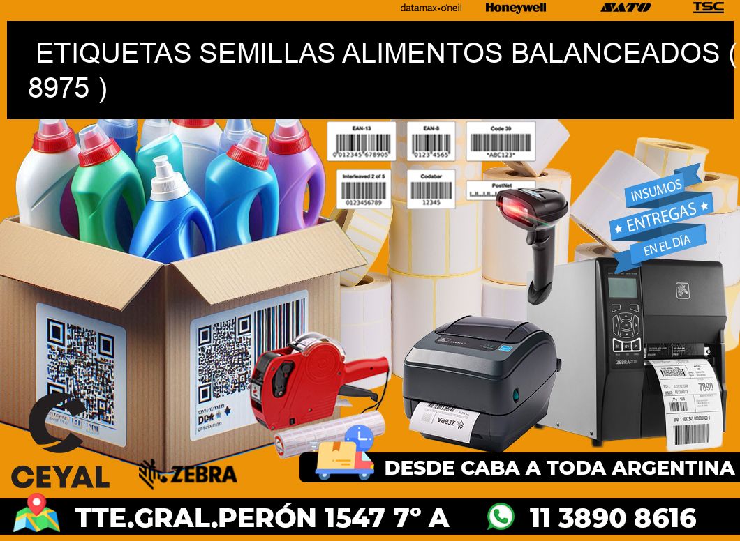 ETIQUETAS SEMILLAS ALIMENTOS BALANCEADOS ( 8975 )