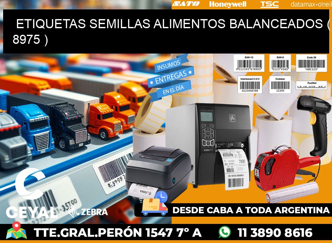 ETIQUETAS SEMILLAS ALIMENTOS BALANCEADOS ( 8975 )