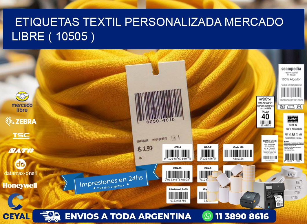 ETIQUETAS TEXTIL PERSONALIZADA MERCADO LIBRE ( 10505 )