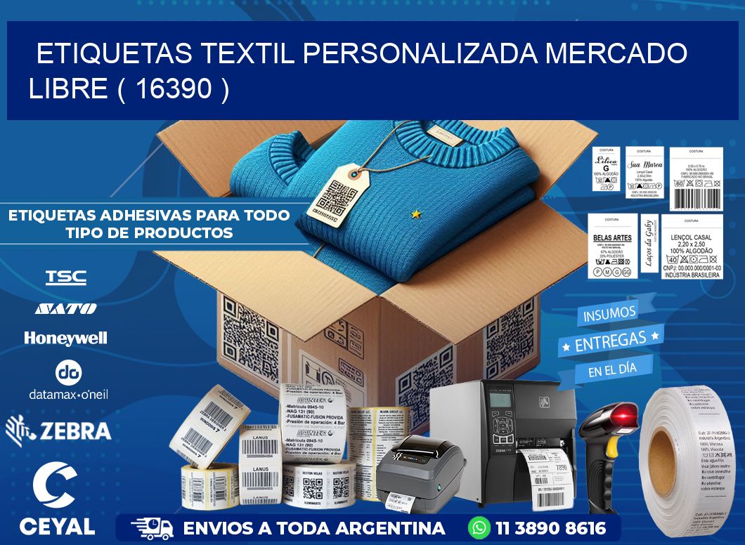 ETIQUETAS TEXTIL PERSONALIZADA MERCADO LIBRE ( 16390 )