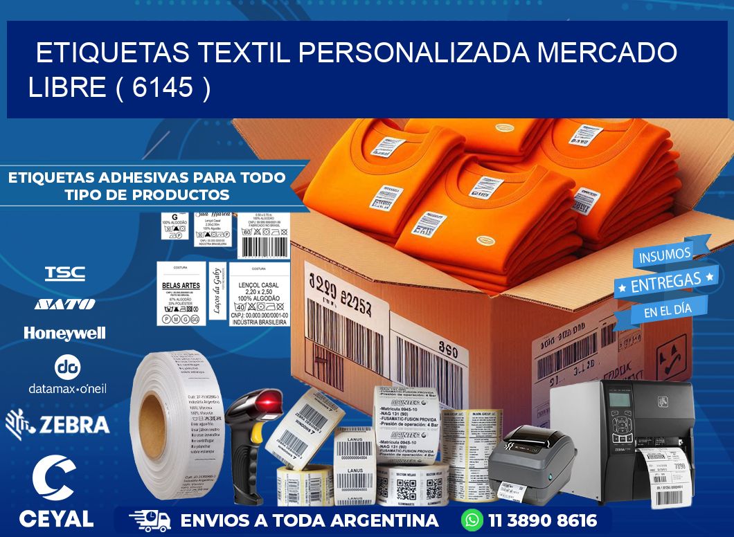 ETIQUETAS TEXTIL PERSONALIZADA MERCADO LIBRE ( 6145 )