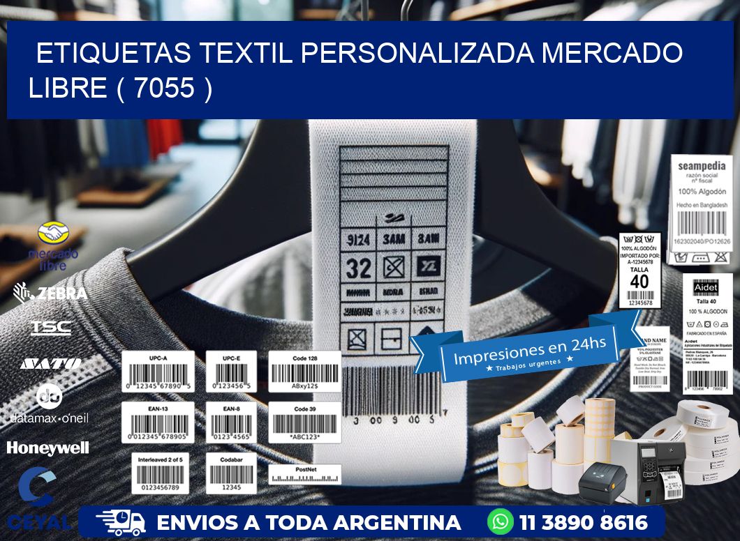 ETIQUETAS TEXTIL PERSONALIZADA MERCADO LIBRE ( 7055 )