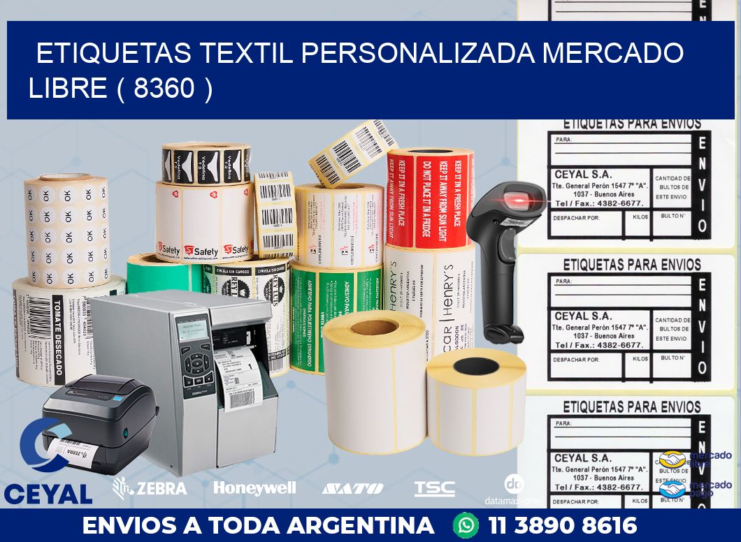 ETIQUETAS TEXTIL PERSONALIZADA MERCADO LIBRE ( 8360 )