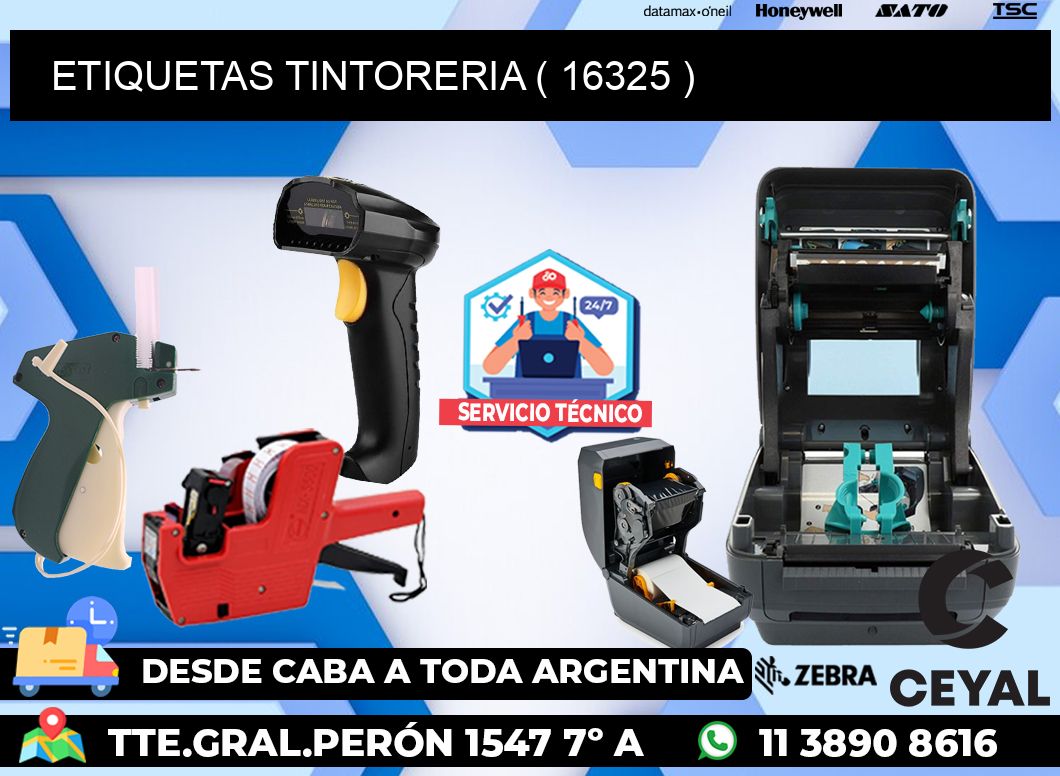 ETIQUETAS TINTORERIA ( 16325 )