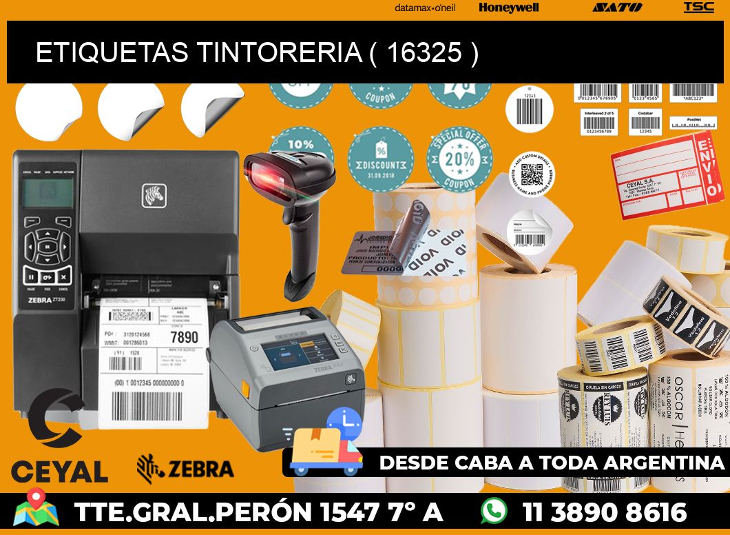 ETIQUETAS TINTORERIA ( 16325 )