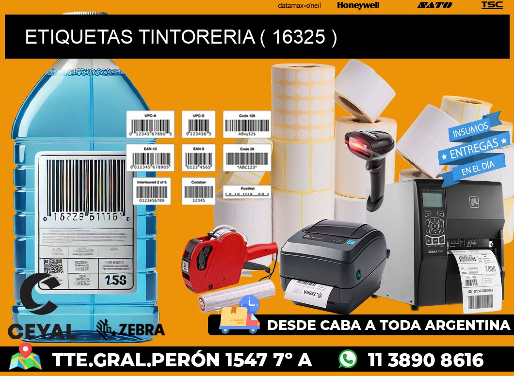 ETIQUETAS TINTORERIA ( 16325 )