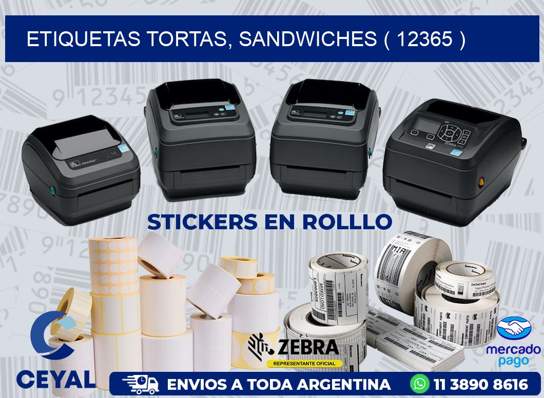 ETIQUETAS TORTAS, SANDWICHES ( 12365 )