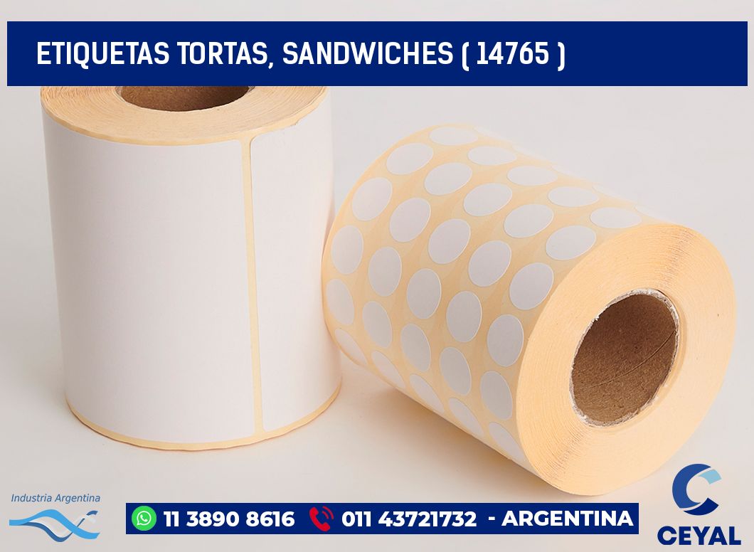 ETIQUETAS TORTAS, SANDWICHES ( 14765 )