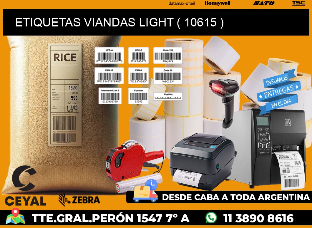 ETIQUETAS VIANDAS LIGHT ( 10615 )