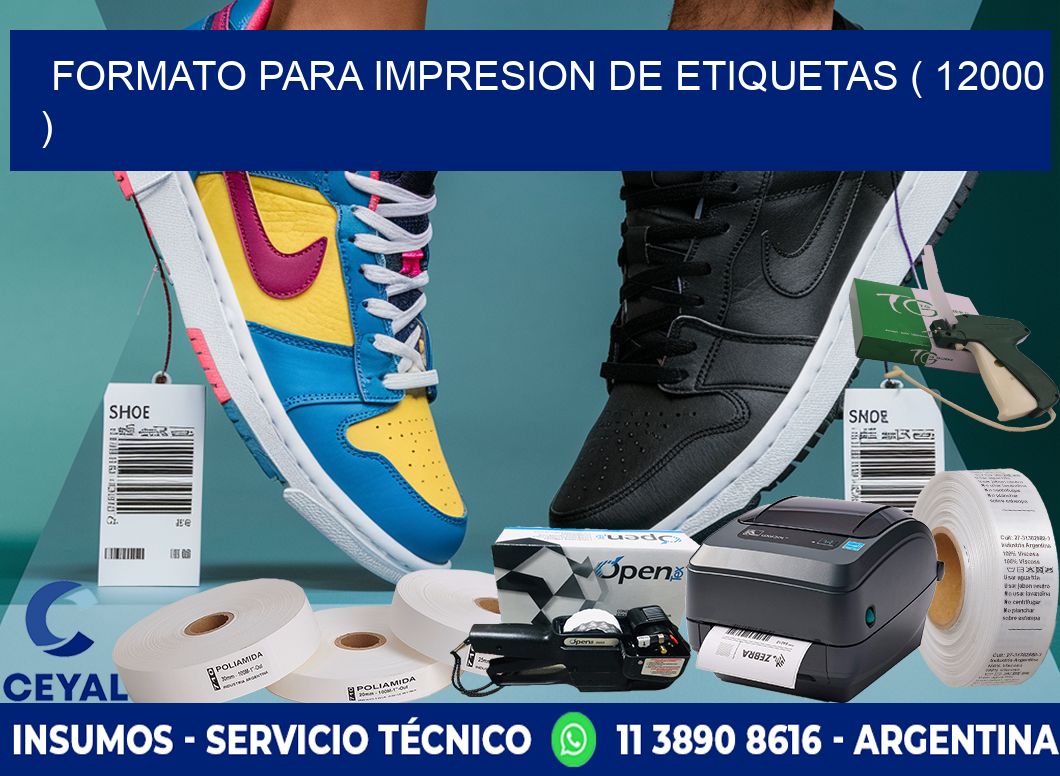 FORMATO PARA IMPRESION DE ETIQUETAS ( 12000 )