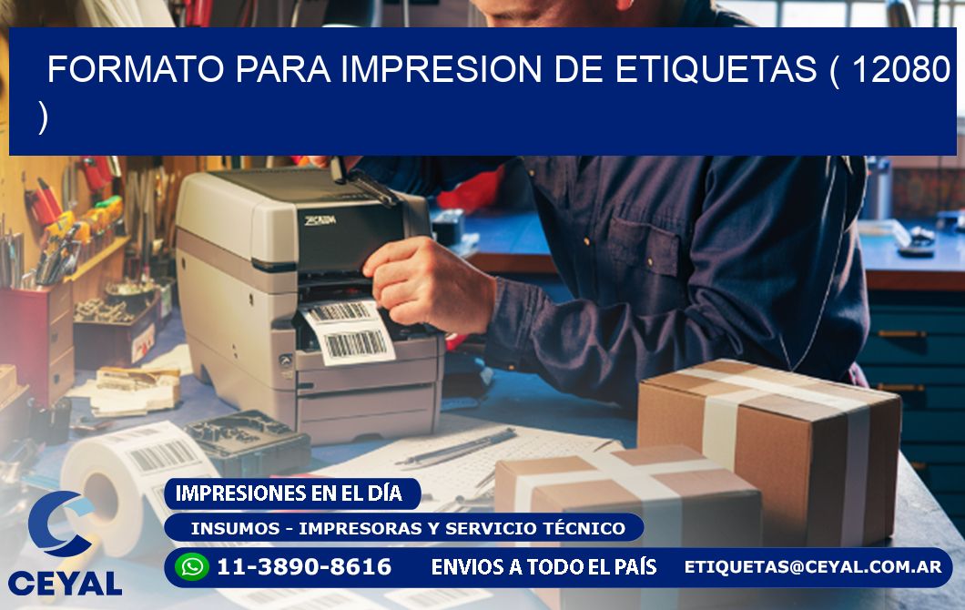 FORMATO PARA IMPRESION DE ETIQUETAS ( 12080 )