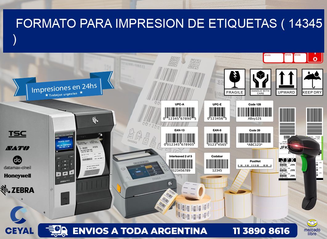 FORMATO PARA IMPRESION DE ETIQUETAS ( 14345 )