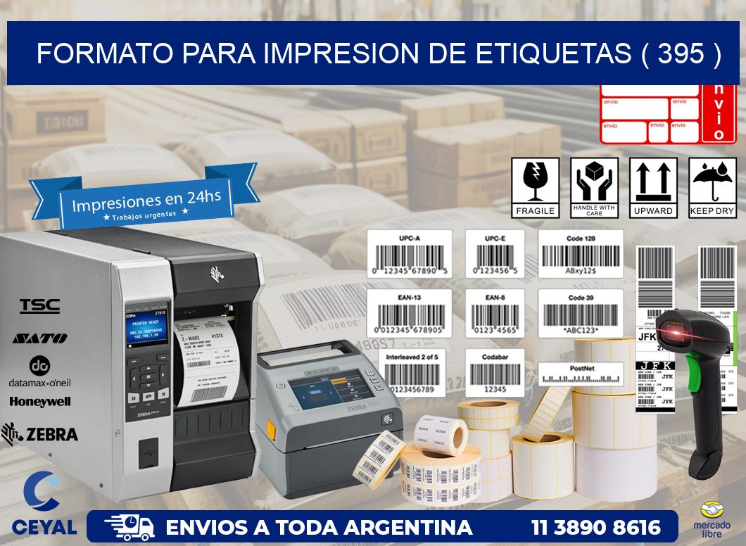 FORMATO PARA IMPRESION DE ETIQUETAS ( 395 )