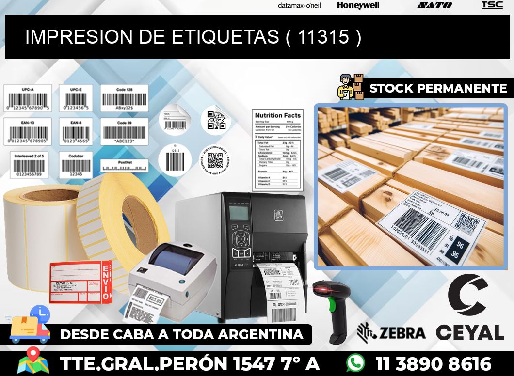 IMPRESION DE ETIQUETAS ( 11315 )