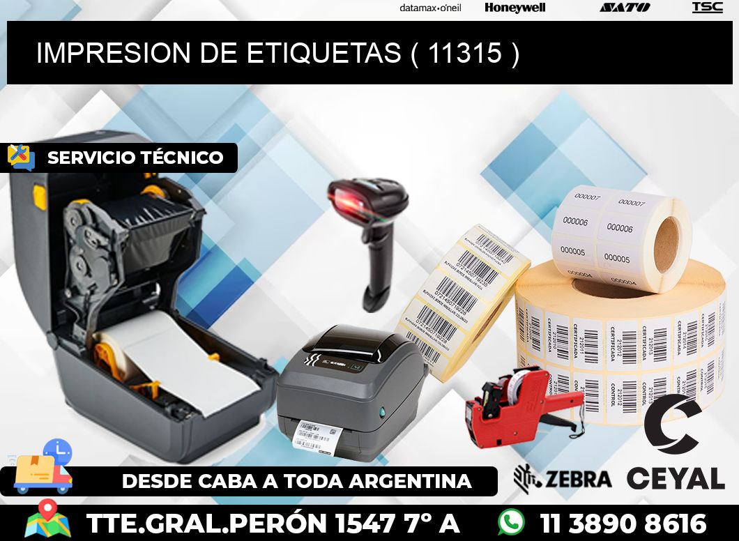 IMPRESION DE ETIQUETAS ( 11315 )