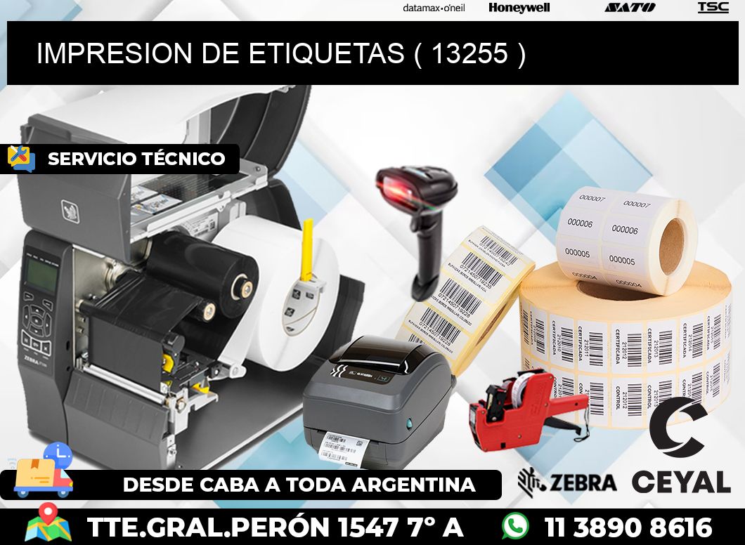 IMPRESION DE ETIQUETAS ( 13255 )