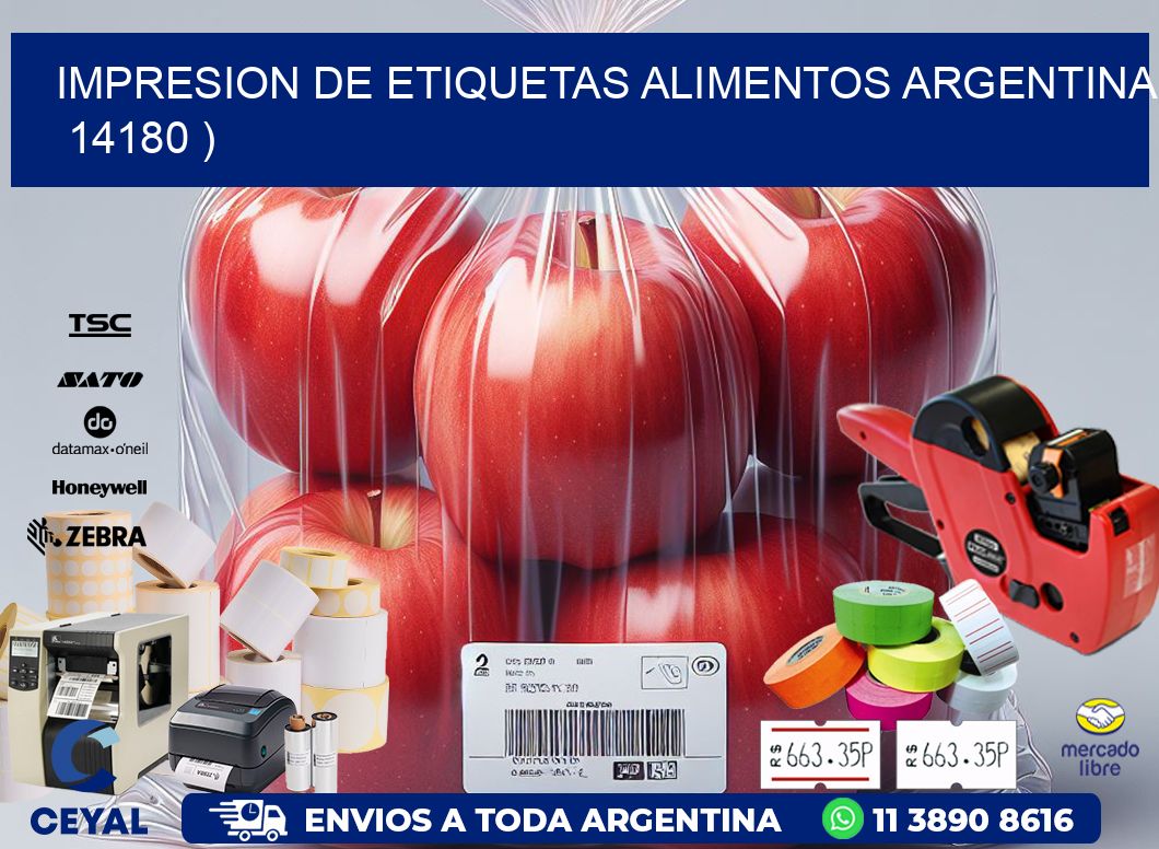 IMPRESION DE ETIQUETAS ALIMENTOS ARGENTINA   14180 )