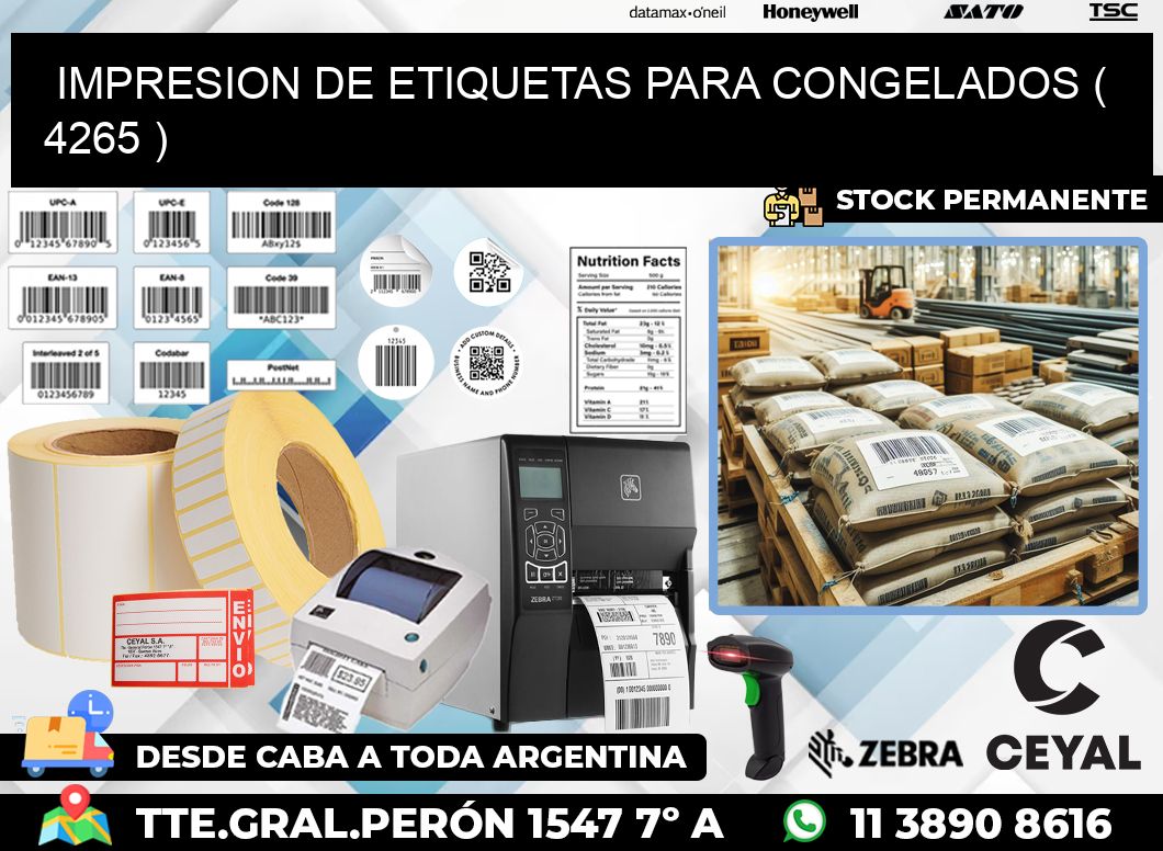 IMPRESION DE ETIQUETAS PARA CONGELADOS ( 4265 )