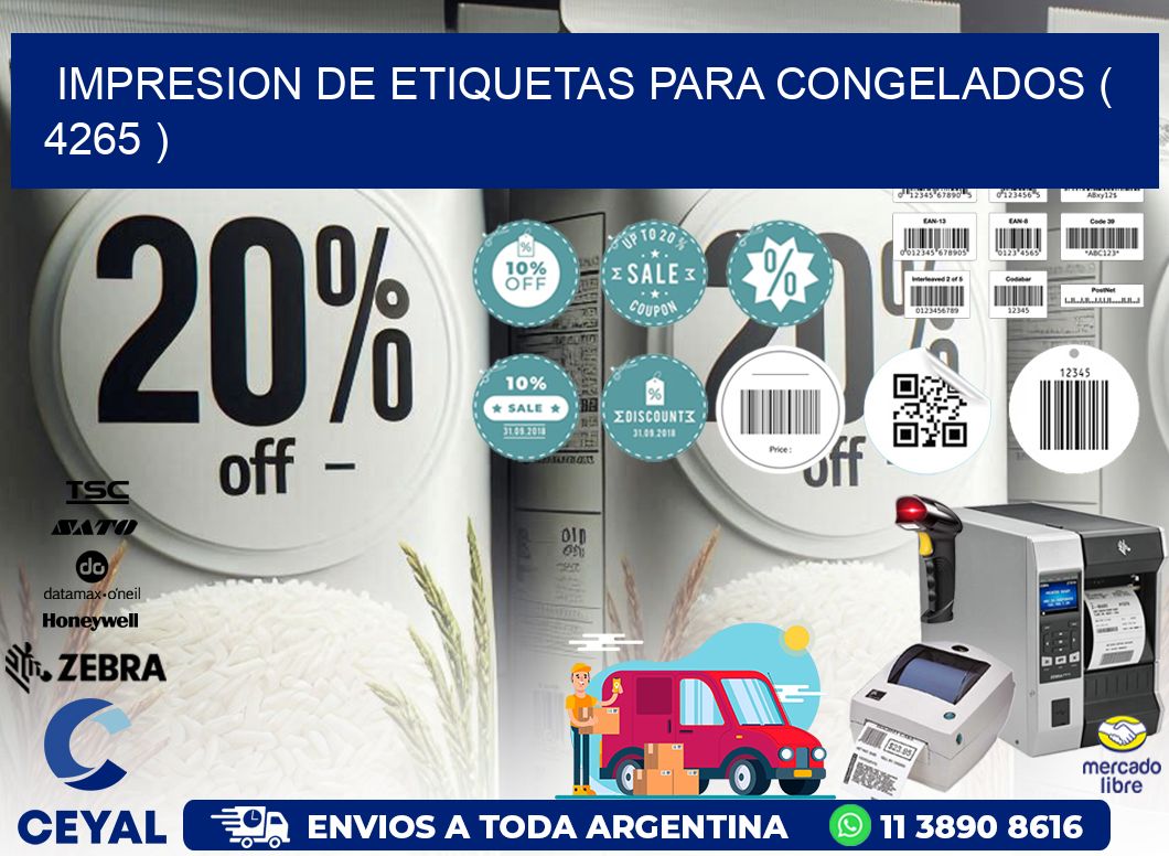 IMPRESION DE ETIQUETAS PARA CONGELADOS ( 4265 )